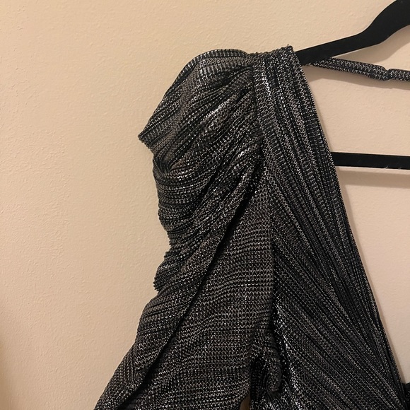 NWT Sabina Musayev Morgana Dress Black Silver Size Small - Picture 8 of 9